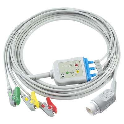 Ph 43100A 8Pin ECG كابل وأسلاك الرصاص جهاز مزيل الرجفان HP CodeMaster XL+