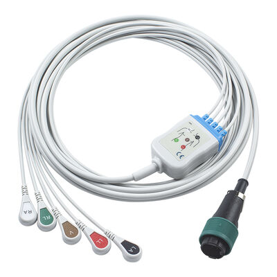 سعدات 6pin 8pin كابل تخطيط القلب وأسلاك الرصاص قطعة واحدة