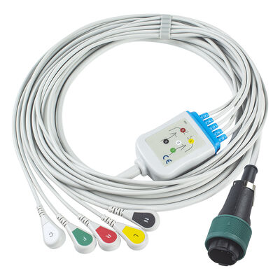 سعدات 6pin 8pin كابل تخطيط القلب وأسلاك الرصاص قطعة واحدة
