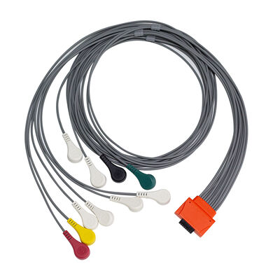 متوافق مع Cardioline Walk400h Clickholter NG 5 7 الرصاص مواد TPU IEC ترميز اللون الكابل هولتر ECG