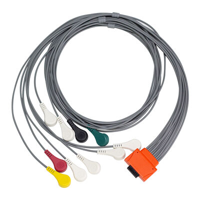 متوافق مع Cardioline Walk400h Clickholter NG 5 7 الرصاص مواد TPU IEC ترميز اللون الكابل هولتر ECG