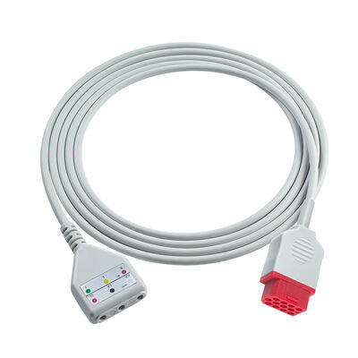 كابل محول ECG ذو 12 سنًا و 3.5 سلكًا من Biolight O-ximax Tech AnyView A2 A6 A4 A8 Q7 Q5 كابل تمديد ECG بنمط Din