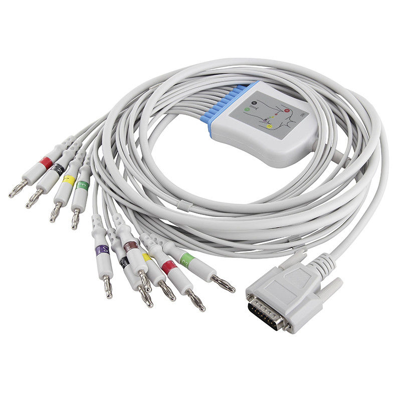 Edan EKG SE-3 ، SE-12 01.57.107048 كابل وأسلاك ليد وير IEC 4.0 موصل الموز
