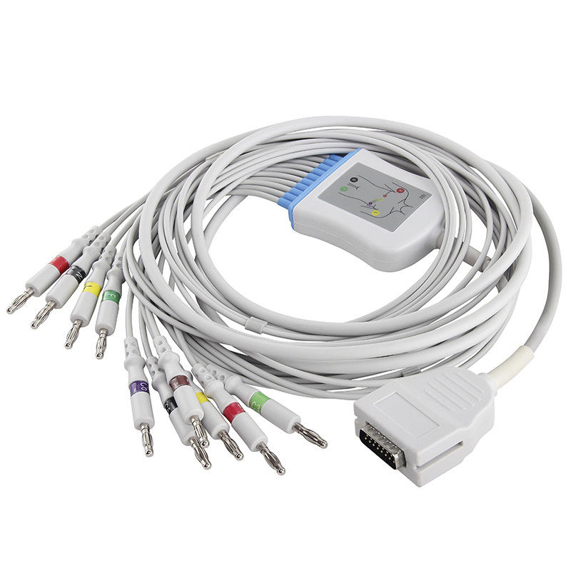 كابل Mortara Burdick EKG E350I EK10 Eclipse LE Elite II 012-0700-00 10 كبل EKG و Leadwires IEC Banana 4.0