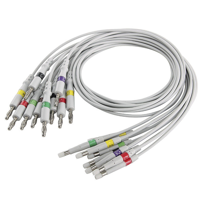 10 الرصاص ويلش ألين Cp200 ECG كابل EKG الرصاص الأسلاك IEC 4.0 الموز EKG Leadwires