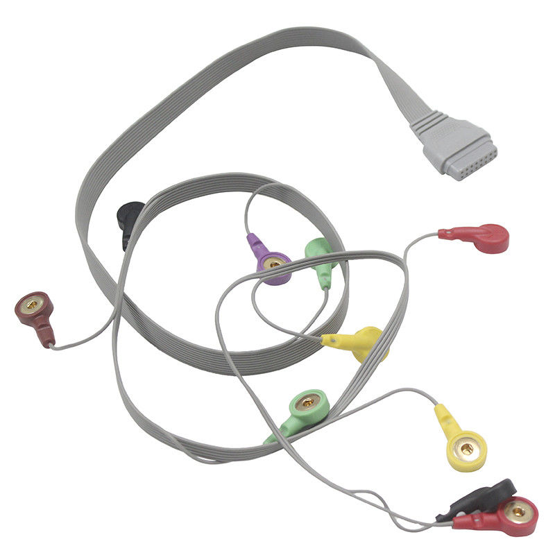 Edan SE-2003 SE-2012 Holter ECG Cable 10 Lead IEC Snap Electrode