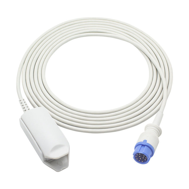 Anke ASC-553 قابلة لإعادة الاستخدام SpO2 الاستشعار Oxi-max Tech 12Pin الكبار إصبع كليب SpO2 التحقيق