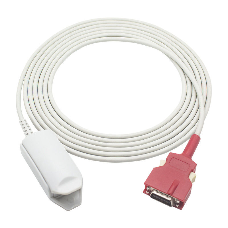 مستشعر SpO2 القابل لإعادة الاستخدام من Biolight A Series for M-asi-mo Red Tech مشبك إصبع للكبار SpO2 مسبار