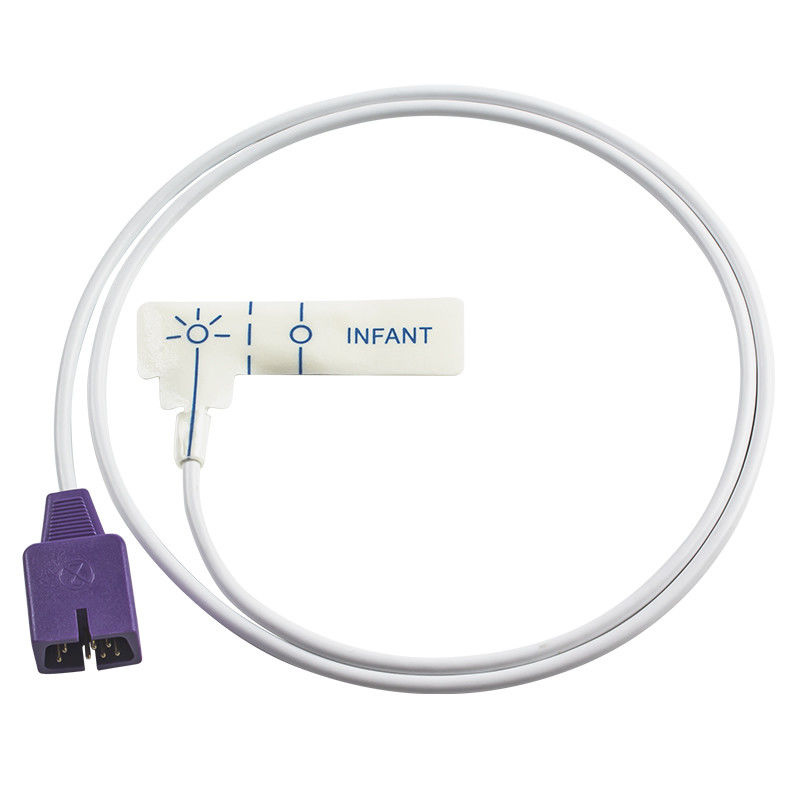 N-ellcor DB9 7pin I20 مستشعر SpO2 القابل للتصرف N-3000 PB-3940 مسبار رغوة بيضاء للرضع يمكن التخلص منه SpO2