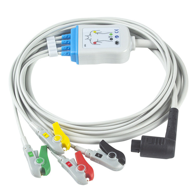 كوربولس 3 كبل ECG وأسلاك ليدواير 4 أطراف الرصاص IEC Clip 11pin Connector ECG Cable