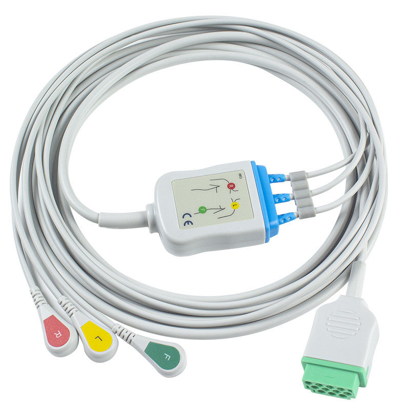 GE Marquette 2021141-002 2001292-001 كابلات ECG وأسلاك الرصاص 3 الرصاص IEC 11pin موصل كابل ECG