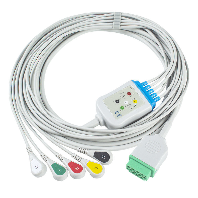 GE Marquette CBM-05NA-10AS-0001 كابلات ECG وأسلاك الرصاص 5 الرصاص IEC 11pin موصل كابل ECG