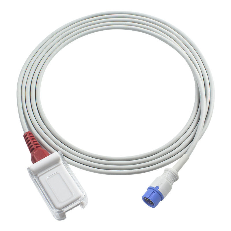 Comen for M-asi-mo red tech C30 / C50 / C80 SpO2 Sensor Cable SpO2 محول تمديد كابل 12Pin إلى DB9 كابل المريض