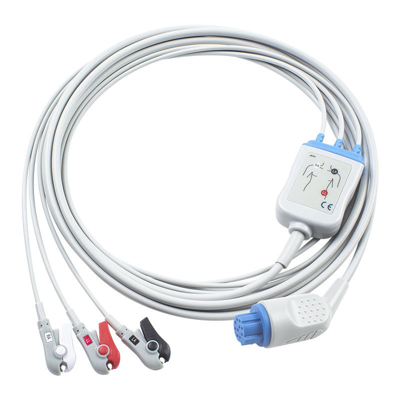 لأرتيما S&W متوافقة مباشرة الاتصال كابل ECG والأسلاك الرؤية 3Lead AHA Grabber