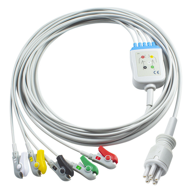 بالنسبة لـ Omron > Colin متوافق مع كابل ECG المباشر والأسلاك الرصاصية 5Lead IEC Grabber