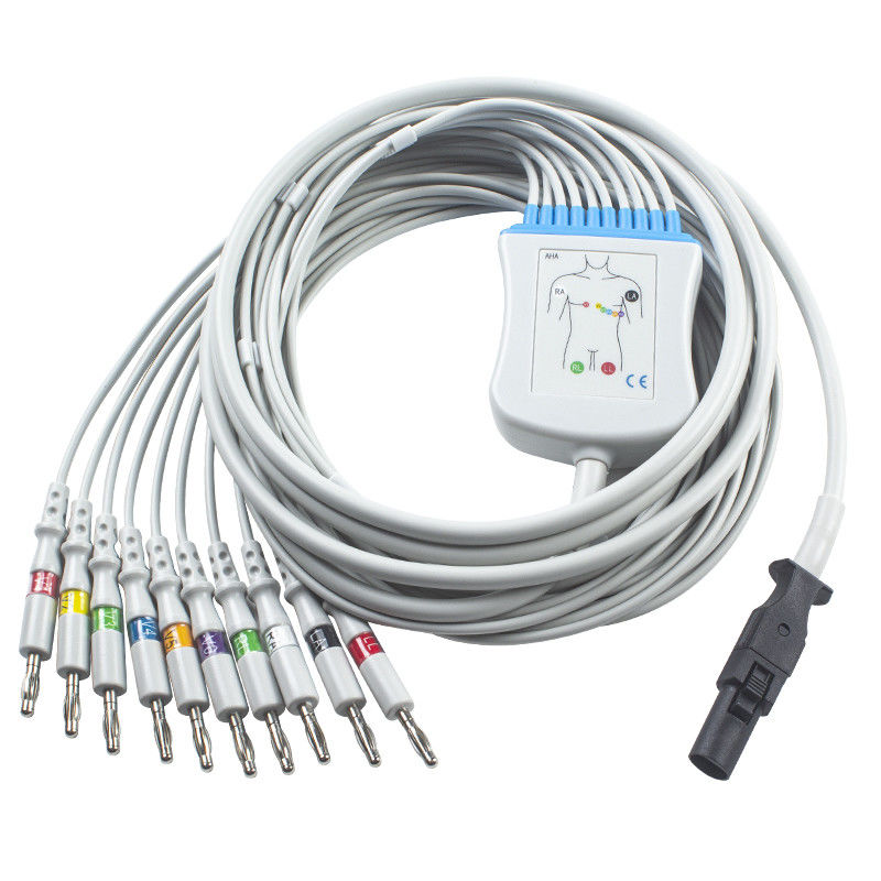 Mortara 60-00180-01 60-00181-01 Q-Stress EKG Cable و Leadwires 12 Pin IEC Banana 4.0