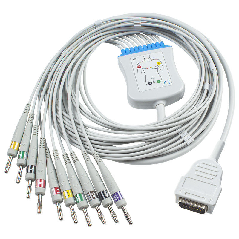 كابل مورتارا بورديك توصيل مباشر EKG 012-0844-01 Eclipse 400 Atria 3100 Premier IEC Banana 4.0 7704 EKG Cable 10Lead