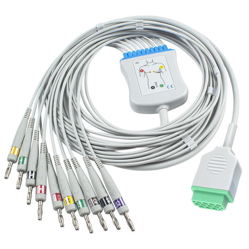 كابل GE Healtcare Marquette 10 الرصاص EKG لمختبر القسطرة Dash Eagle Mac Lab PDM Module SOLAR IEC Banana 4.0