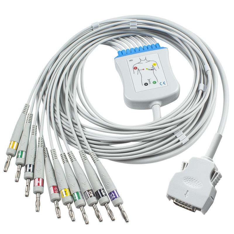 كابل مورتارا للتوصيل المباشر EKG 9293-021-50 كابل ECG لـ ELI 100 ، ELI 200 ، ELI 50 Banana 4.0