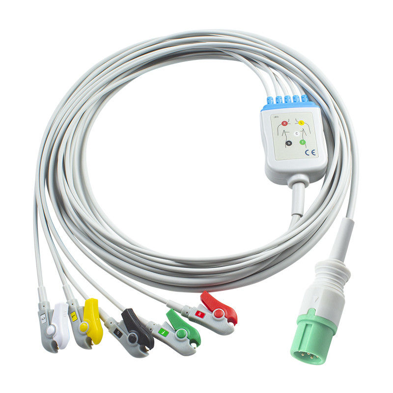 كابلات ECG Contec والأسلاك الرصاصية 7pin Connector CMS 7000 8000 5000 نموذج جديد كابل ECG 5Lead Grabber