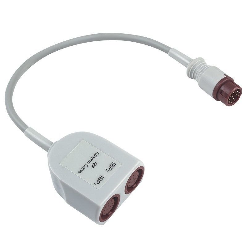P-Hilips كابل محول IBP مزدوج مع وصلة 12 دبوس ، طول 0.3 متر ، ومادة TPU للاستخدام الطبي