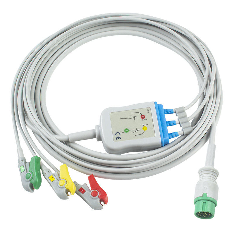 لـ Biolight Q3 كابل ECG لـ Biolight Q5 A QS سلسلة 3 رصاصة IEC Grabber في Oximax Tech