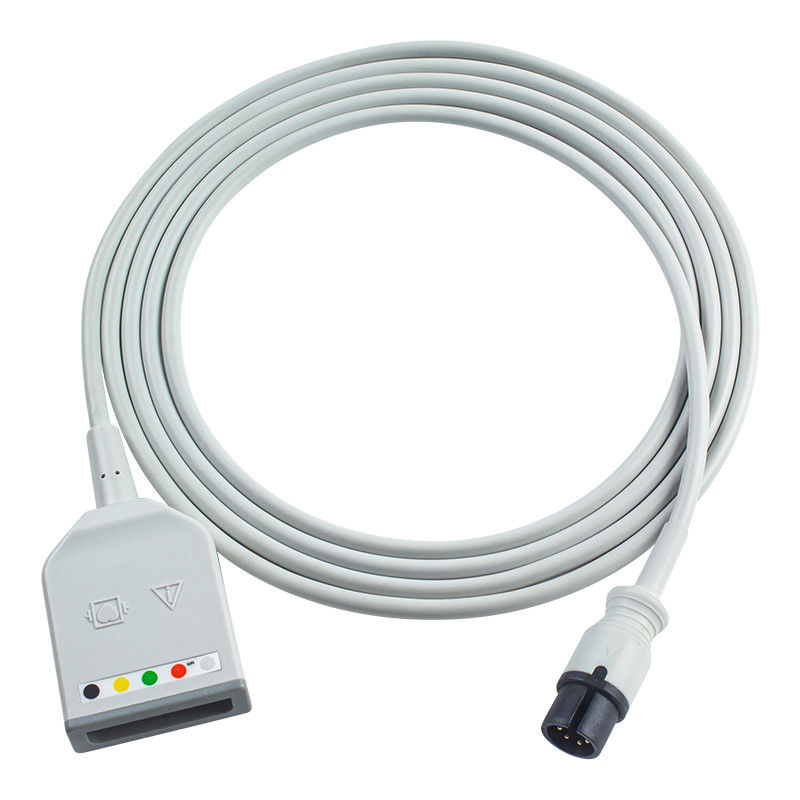 أجهزة تحليل البيانات Mindray Datascope AAMI 6Pin Connector 5Lead ECG Trunk Adapter كابل 0010-30-12377 EV 6102 كابل تمديد ECG Euro Style
