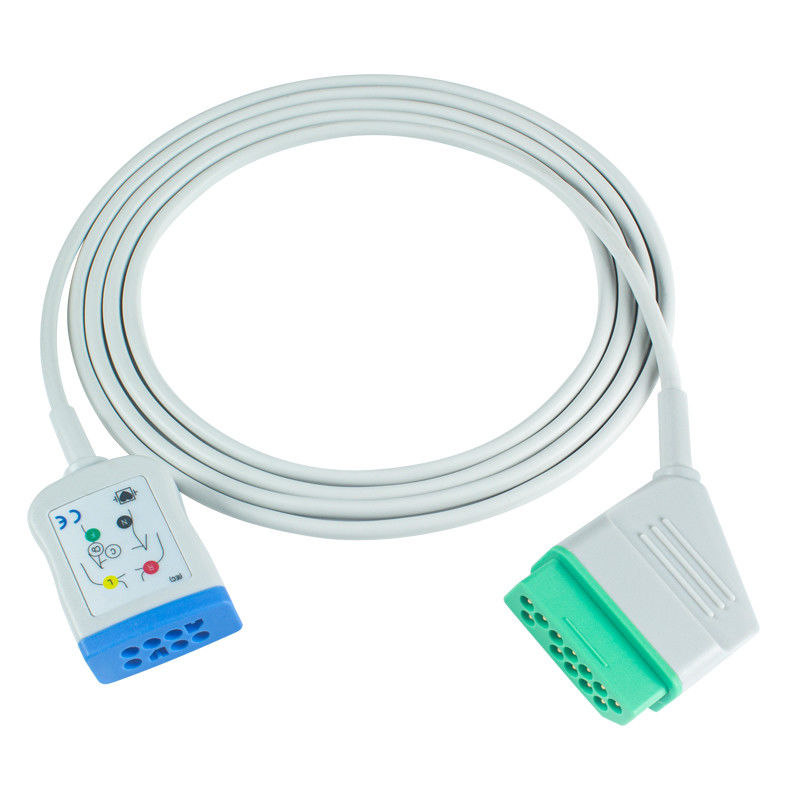 نيهون كوهدن 12Pin 6Lead ECG Trunk Adapter كابل JC-906PA BSM 2354A BSM-2300 Life Scope I BSM-2301 كابل تمديد ECG