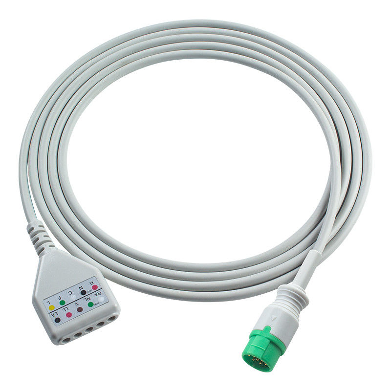 بيولايت 12pin ECG كابل المكيف ECG كابل Din Style M7000 M8000A M8500 M9500 كابلات تمديد ECG