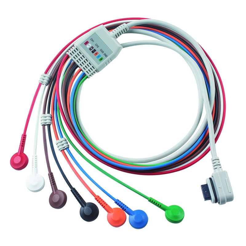 متوافق مع GE Healthcare 2008594-002 7-Lead ECG Telemetry المريض كابل القرآن الضوء الطلب 5 أجزاء الحصول على 1 قطعة كيس مجانا