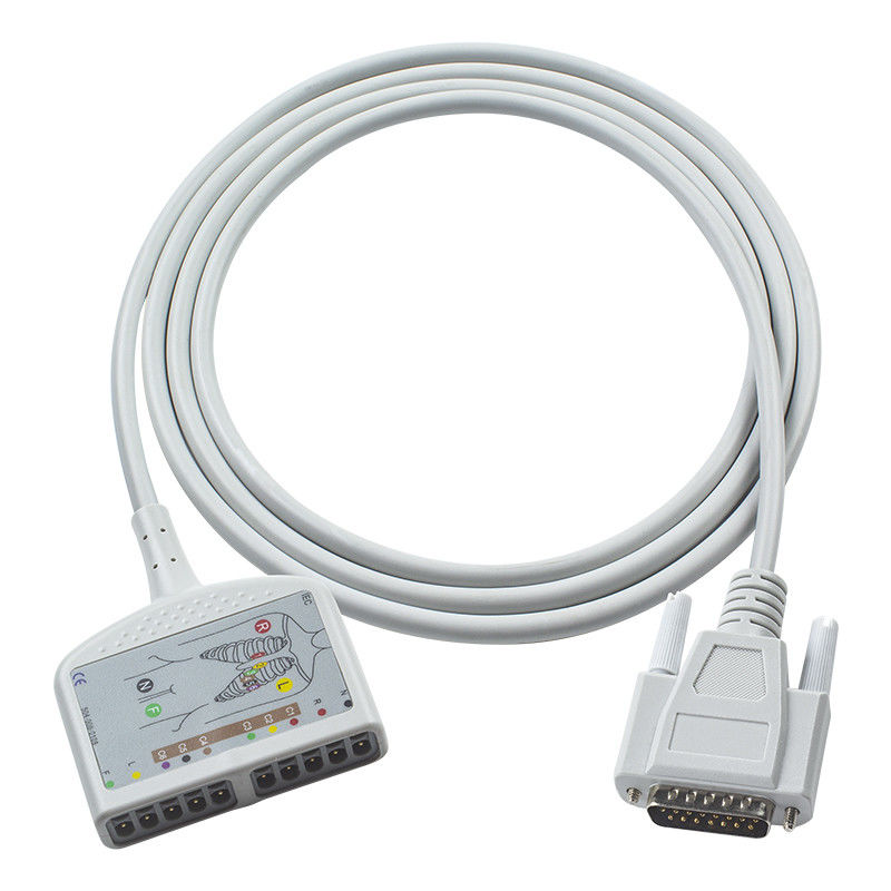 متوافقة نيهون كوهدن الكي جي تشخيص الكي جي كابل 10Lead ل Cardiofax C، Cardiofax GEM 9020K، Cardiofax M