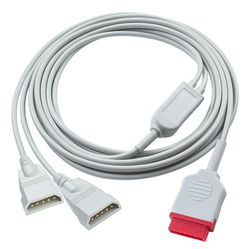 مراقبة ضغط الدم للمريض كابل GE IBP 11Pin إلى 2x PVB 5Pin 3.5M