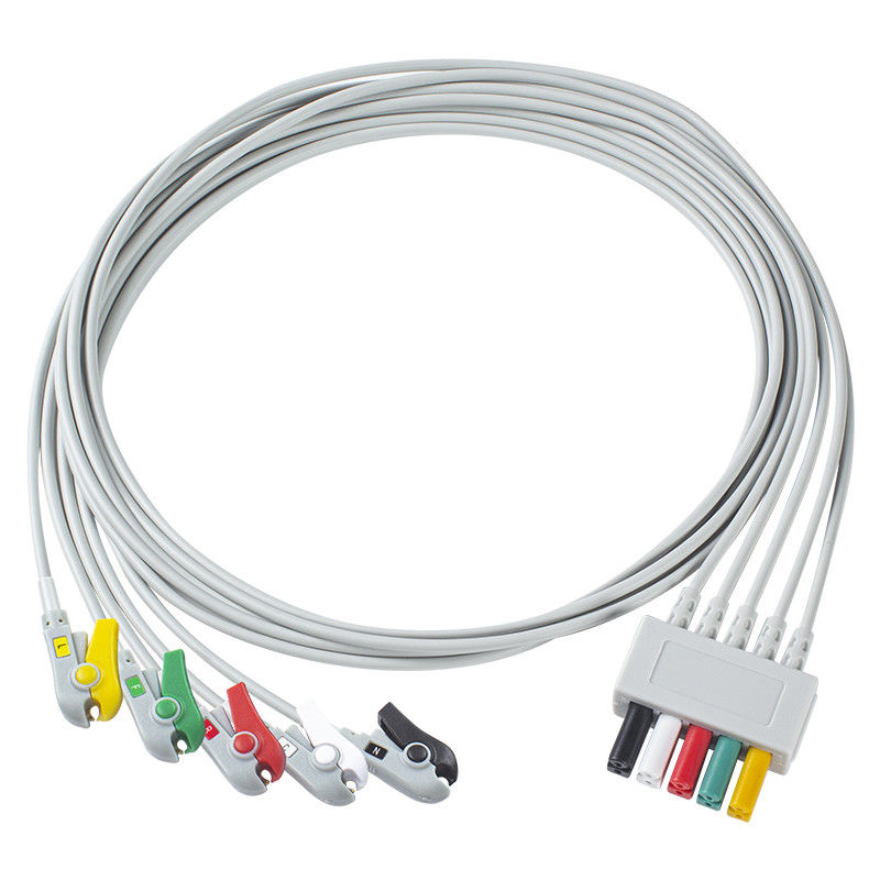 سيمنز كابل المريض ECG 5 الرصاص سيمنز IEC Grabber الرصاص ECG للبالغين أو الأطفال في الرمادي