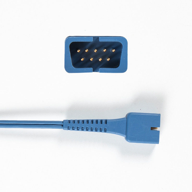 جهاز استشعار SpO2 9Pin 1M TPU SpO2 كابل الاختبار شبه المنتهي للتوافق العالمي