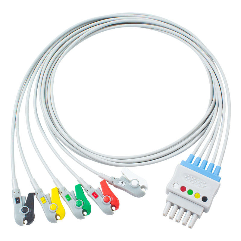 P-Hilips M1625A 989803104521 أسلاك الرصاص ECG 6 كبلات توصيل IEC Clip MP 20 IntelliVue MX800