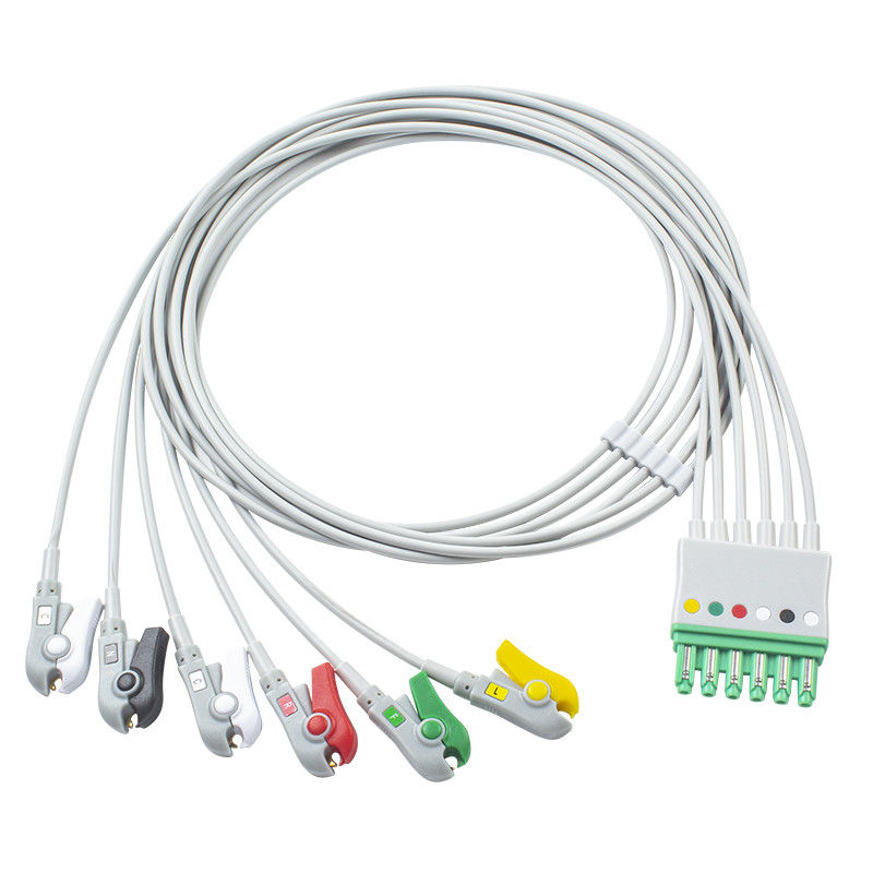 Siemens Draeger MP03405 ECG Lead Wires 6 Lead Cable Grabber M300 Infinity M540 MultiMed Plus IEC Clip