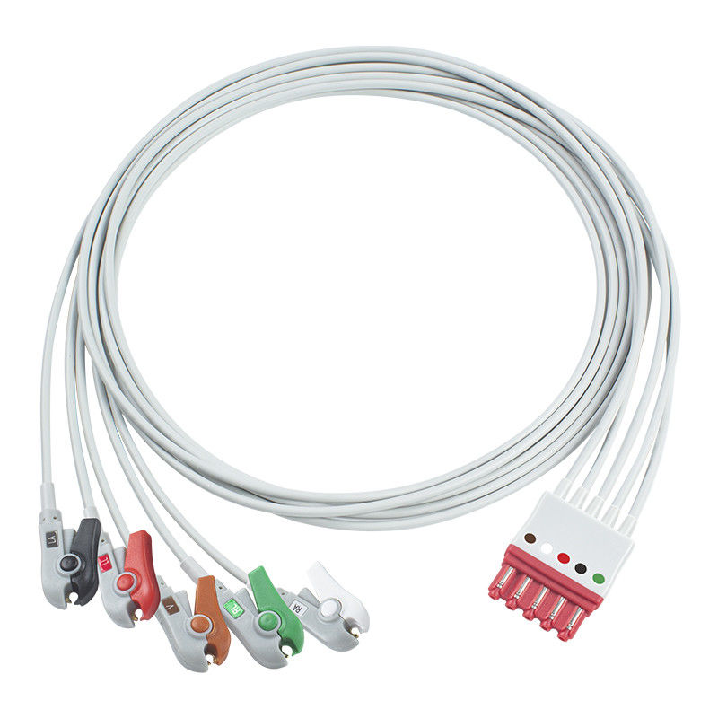 P-Fhilips M1978A M1976A 989803125881 ECG سلك الرصاص 5 كابل الرصاص سلك الرصاص IEC Clip MP 40 IntelliVue M1167A  MRx