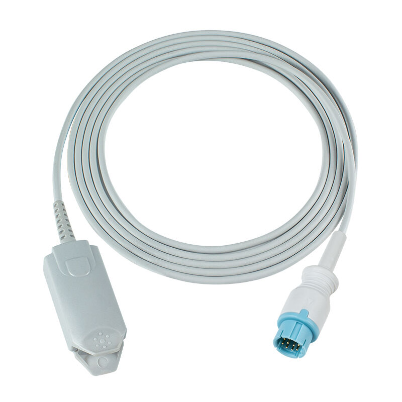 متوافق LEPU Creative Aiview V12 V10 PH10 PH12 VX VS 10Pin كابل استشعار SpO2 بطول 2.5 M