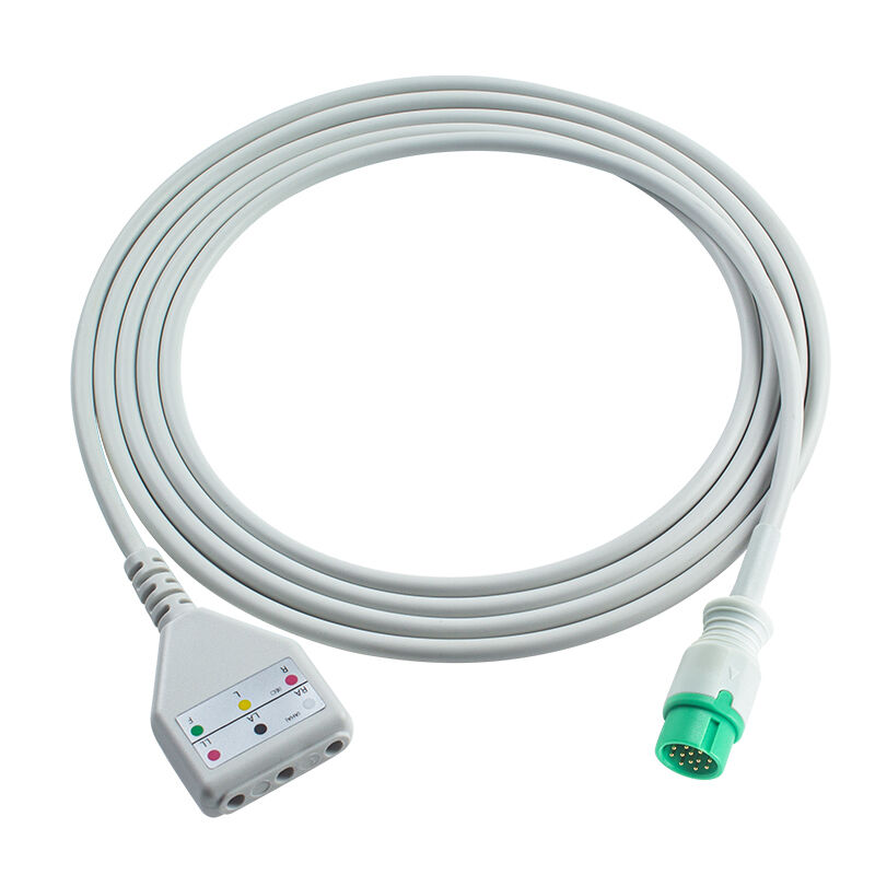 Biolight 12Pin 3 5Lead ECG Trunk Adapter Cable O-ximax Tech AnyView A2 A6 A4 A8 Q7 Q5 ECG Extension Cable Din Style