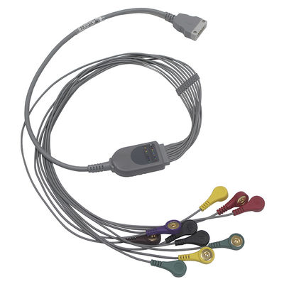 BENEWARE القطب الرصاص كابل مستقيم هولتر 3ft ECG آلة كابل IEC المفاجئة