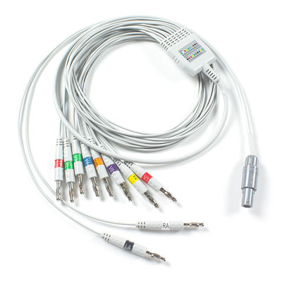 متوافق مع كابل ويلش ألين EKG AHA الموز لـ PCR 100 ECG في الراحة ، SE-PRO-600 Cardioperfect Pro Recorder