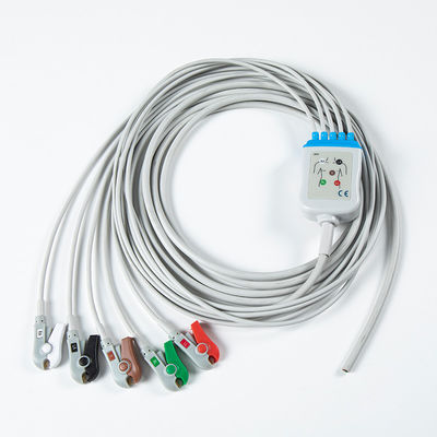 5 الرصاص الرمادي AHA Grabber نصف المنتهية كابل ECG قطع غيار لمعدات المستشفى