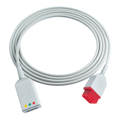 كابل محول ECG Bionet 12Pin BM3 BM5 3 5Lead بأسلوب أوروبي مع كابلات تمديد ECG Drager